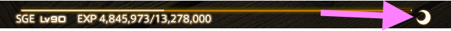 Screenshot of FFXIV showing the moon icon.